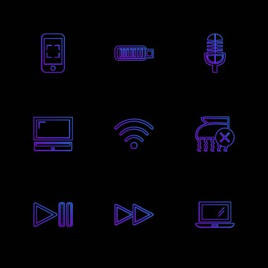 düz vektör çizim simgeler, App simgelerin ayarlamak   