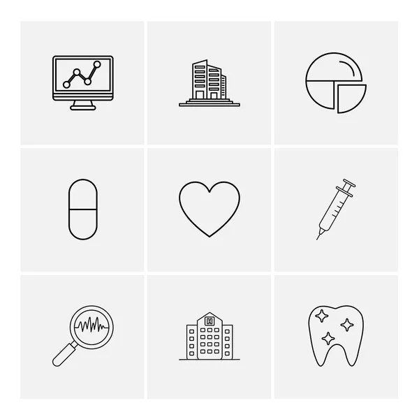 Vector Illustration Icons Set Icons White Background — Stock Vector
