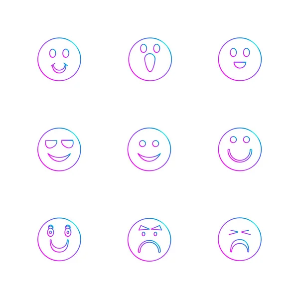 Conjunto Diferentes Iconos Aplicación Vector Plano Minimalista — Vector de stock