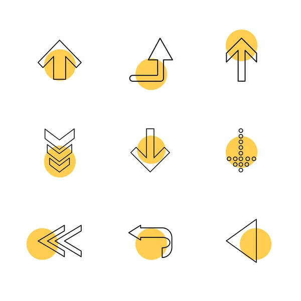 Flache Vektor Illustrationssymbole Eine Reihe Von Symbolen Auf Weißem Hintergrund — Stockvektor