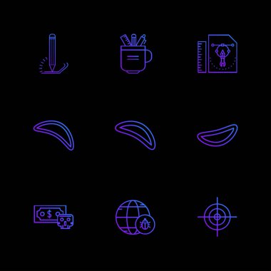 düz vektör çizim simgeler, App simgelerin ayarlamak   