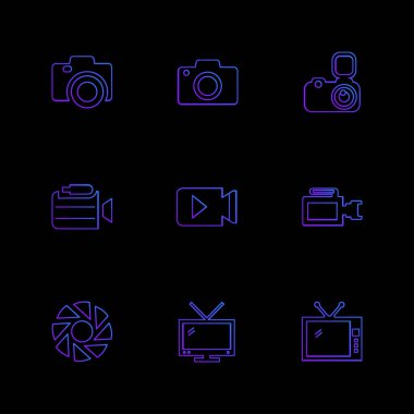 düz vektör çizim simgeler, App simgelerin ayarlamak   