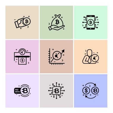 çeşitli vektör app simge kümesi         