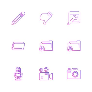 iş simgeleri kümesi, vektör illüstrasyonu 