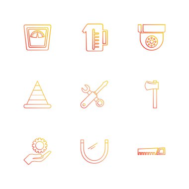 Beyaz arka plan üzerinde izole minimalist düz app simgeleri