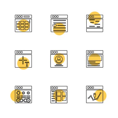 düz stil app simgeleri beyaz arka plan üzerinde renkli