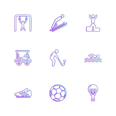 Beyaz arka plan, vektör çizim üzerinde düz simgeler