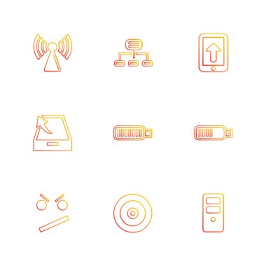 iş simgeleri kümesi, vektör illüstrasyonu 