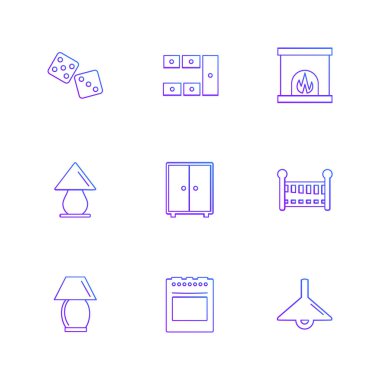 düz stil app simgeleri beyaz arka plan üzerinde renkli