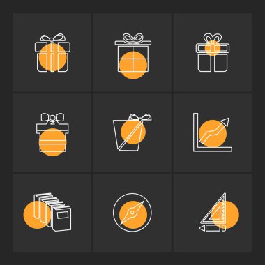 minimalist düz app simgeleri 