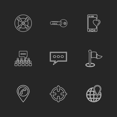 bilgisayar yaratıcı düz tasarım simgeler vektör koleksiyonu