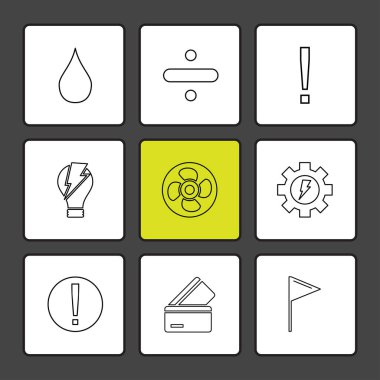 Farklı Internet düz vektör app simge kümesi şekillerle ile kareler 