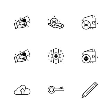 iş simgeleri kümesi, vektör illüstrasyonu 