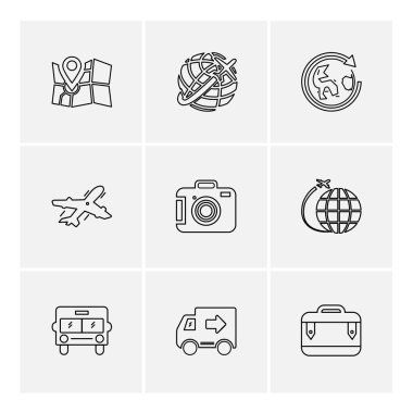 Beyaz arka plan üzerinde izole düz app simge kümesi