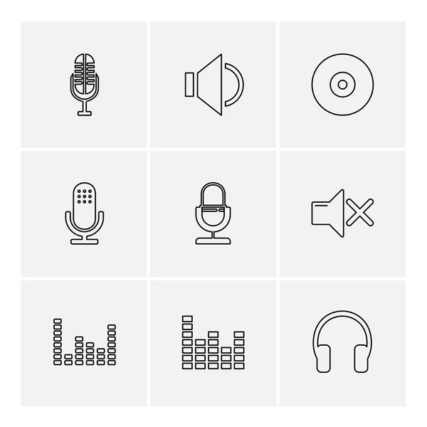 Eine Reihe Flacher App Symbole Auf Weißem Hintergrund — Stockvektor