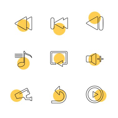 Beyaz arka plan üzerinde izole minimalist düz app simgeleri