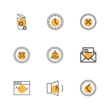 minimalist düz vektör app simgeleri 