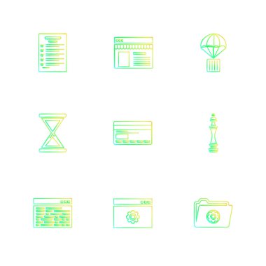 düz vektör çizim simgeler, App simgelerin ayarlamak   