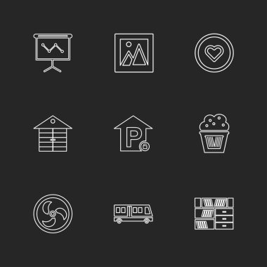 iş simgeleri kümesi, vektör illüstrasyonu 