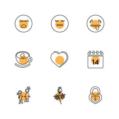 Beyaz arka plan üzerinde renkli minimalist düz vektör app simgeleri