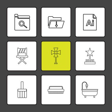 beyaz zemin üzerine minimalist düz app simgeleri