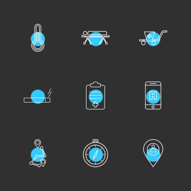 düz vektör çizim simgeler, App simgelerin ayarlamak 