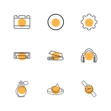 çeşitli minimalist vektör app simge kümesi  