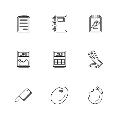 düz vektör çizim simgeler, App simgelerin ayarlamak 