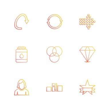 Beyaz arka plan üzerinde yaratıcı farklı Internet düz vektör app simgeleri 