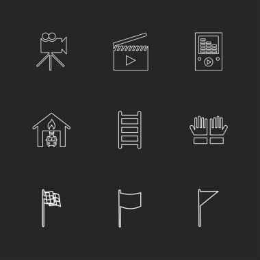 çeşitli vektör app simge kümesi       