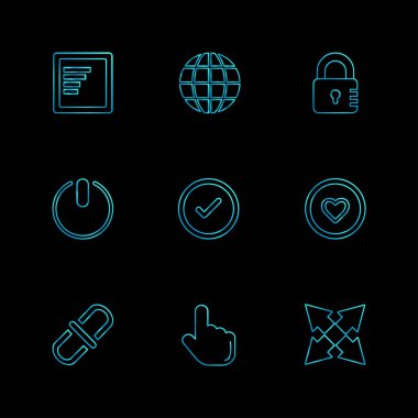 düz vektör çizim simgeler, App simgelerin ayarlamak   