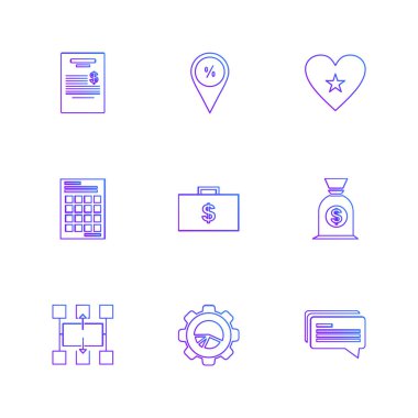 Beyaz arka plan üzerinde izole düz app simge kümesi