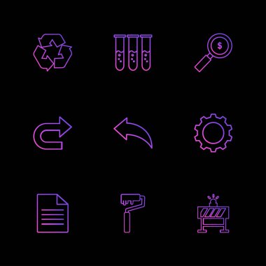 siyah arka plan üzerine minimalist düz app simgeleri