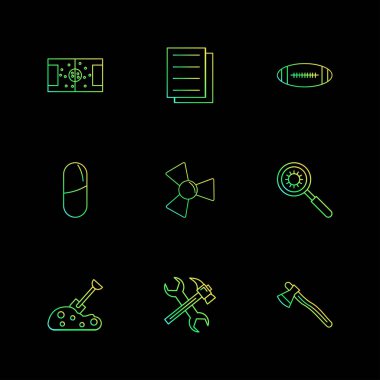 düz vektör çizim simgeler, App simgelerin ayarlamak   