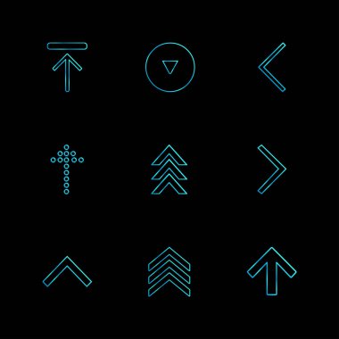 siyah arka plan üzerine minimalist düz app simgeleri