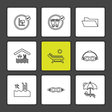 farklı minimalist düz vektör app simge kümesi