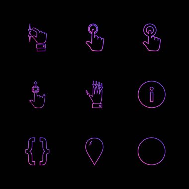 Farklı minimalist düz vektör app simgeleri           