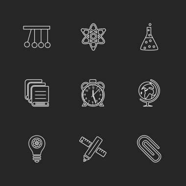 siyah arka plan üzerine minimalist düz app simgeleri