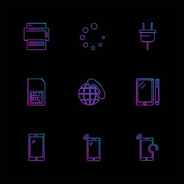 düz vektör çizim simgeler, App simgelerin ayarlamak   