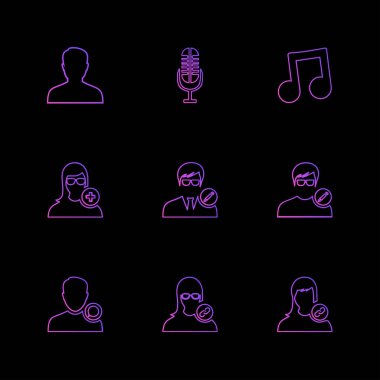 düz vektör çizim simgeler, App simgelerin ayarlamak   