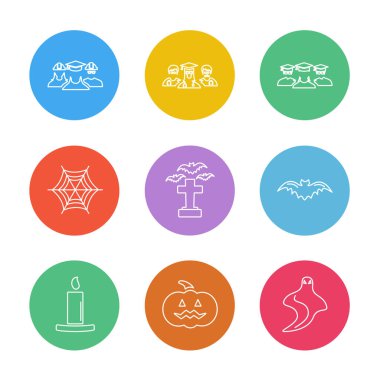 beyaz zemin üzerine minimalist düz app simgeleri