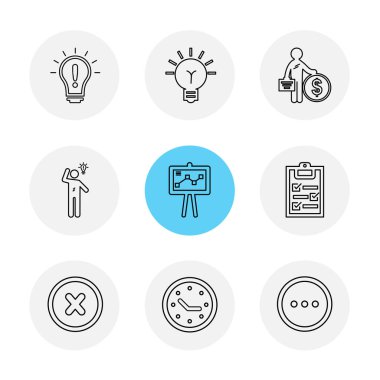 Beyaz arka plan üzerinde izole minimalist düz app simgeleri