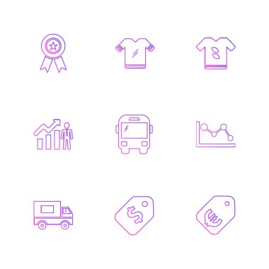 Beyaz arka plan üzerinde izole düz app simge kümesi