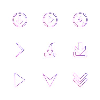 oklar yaratıcı düz tasarım simgeler vektör koleksiyonu