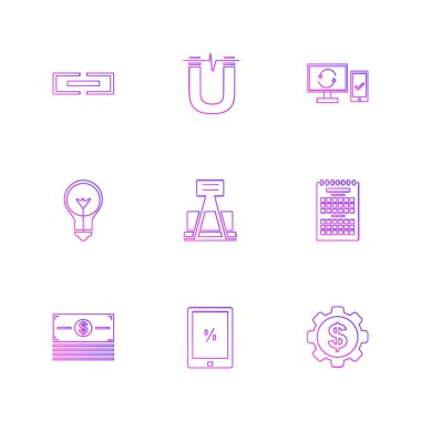 beyaz zemin üzerine minimalist düz app simgeleri