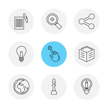 Beyaz arka plan üzerinde izole minimalist düz app simgeleri