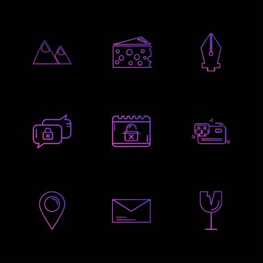 düz vektör çizim simgeler, App simgelerin ayarlamak 