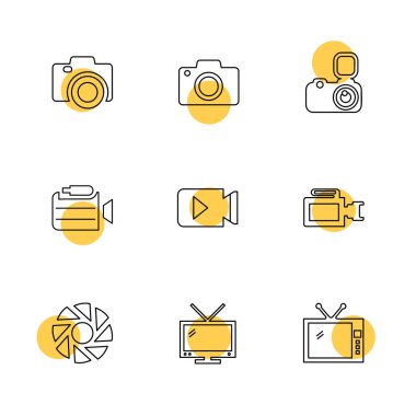 Beyaz arka plan üzerinde yaratıcı farklı Internet düz vektör app simgeleri 