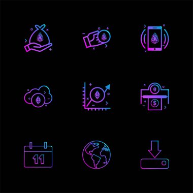 iş yaratıcı düz tasarım simgeler vektör koleksiyonu