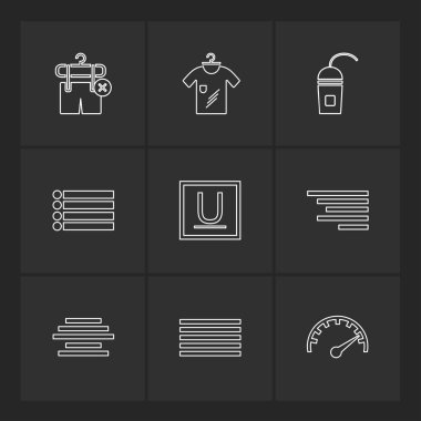 siyah arka plan üzerine minimalist düz app simgeleri